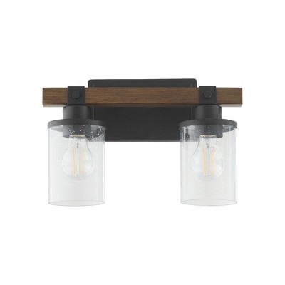 Quorum Lighting Alpine 2 - Light Vanity in  Textured Black Walnut