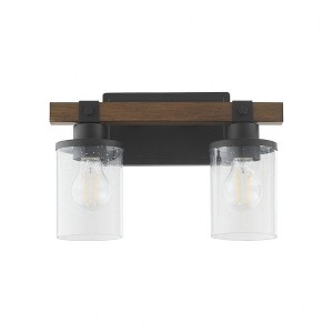 Quorum Lighting Alpine 2 - Light Vanity in  Textured Black Walnut - 1 of 1