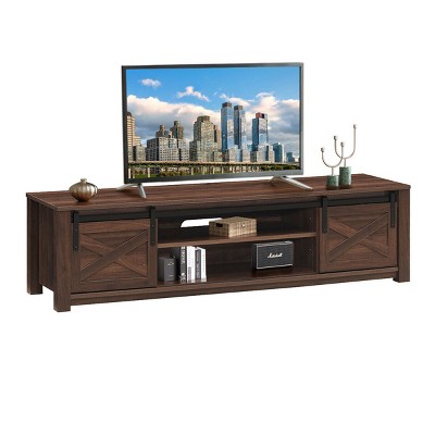 Costway Sliding Barn Door TV Stand for TV's up to 65'' Flat Screen Entertainment Center