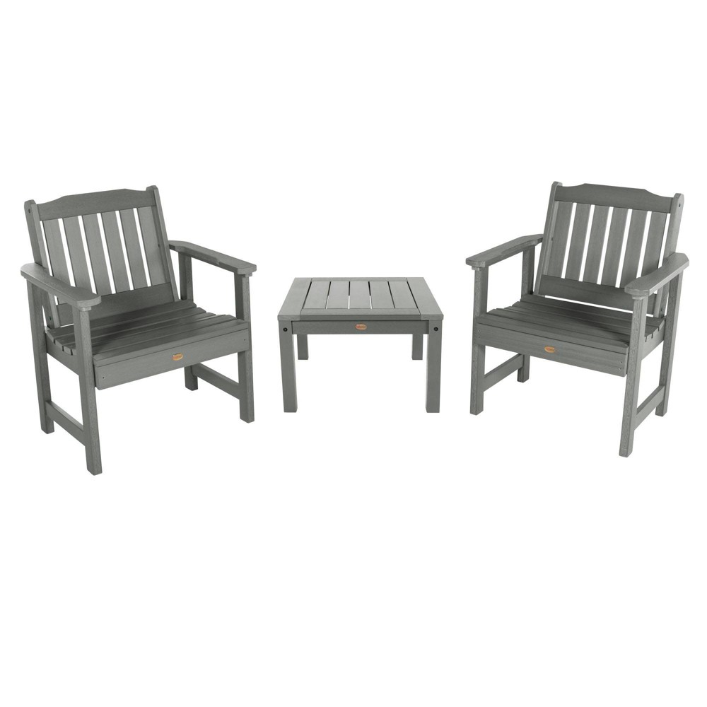 Photos - Garden Furniture Lehigh 3pc Set with Chairs & Square Side Table - Coastal Teak - highwood