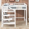 NicBex Full Size Bunk Bed with Storage Ladder Bed Frame with Guardrails and Coat Hanger, No Spring Box Required - 2 of 4