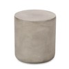 CAVINAS Modern Geometric Shape Patio End Table, Outdoor End Tables, Outdoor Lightweight Concrete Side Table, Minimalist Outdoor Side Table - 3 of 4