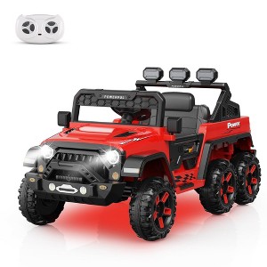 Ride on Car with 6 EVA Wheels&4WD, 24V Battery Powered Electric Car for Ages 3-6 Kids, Electric Vehicle with Remote Control - 1 of 4