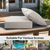 POCASSY 6" Outdoor Cushion Set, 24"x24" Replacement Water Resistant Zippered Cushion for Chairs - 3 of 4