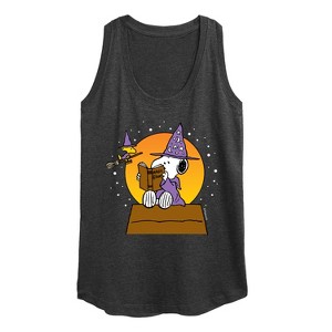 Women's - Peanuts - Sorcerer Snoopy Woodstock Graphic Racerback Tank - 1 of 4