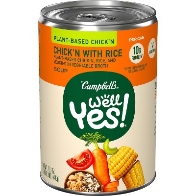 Campbell's Well Yes! Plant Based Chick'n with Rice Soup - 16.3oz
