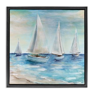 Stupell Industries Sailboats Floating Peacefully, 25" x 25" - 1 of 4