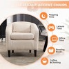 HOMEFUN Modern Corduroy Upholstered Accent Chair with Wooden Legs - 3 of 4