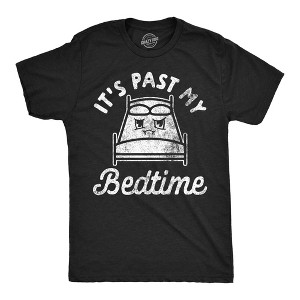 Mens Funny T Shirts Its Past My Bedtime Sarcastic Sleepy Graphic Tee For Men - Crazy Dog Men's T Shirt - 1 of 4