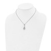 Chisel Stainless Steel Blue Glass Teardrop Pendant on a 17.75" Cable Chain Necklace with a 2" Ext. - 4 of 4