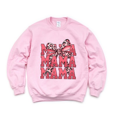 Simply Sage Market Women's Graphic Sweatshirt Coquette Mama Leopard Heart