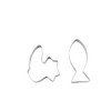 Unique Bargains Cookie Cutters 2-Piece Cat & Fish Cookie Cutter Set Dishwasher Safe Stainless Steel Silver Tone 1Set - 4 of 4