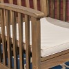 GDFStudio Keegan Outdoor Acacia Wood Dining Chairs with Water Resistant Cushion (Set of 2) - 4 of 4