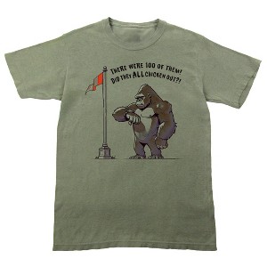Gorilla There Were 100 Of Them Adult Vintage Sand Crew Neck Short Sleeve T-shirt - 1 of 4