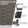 ORRD 2-Person Outdoor Rocking Chair Set with Cushions & Table | All-Weather PE Wicker & Steel Patio Conversation Set,Red - 4 of 4