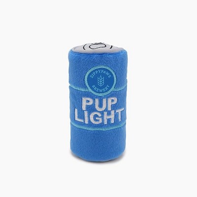 ZippyPaws Squeakie Can - Pup Light, Funny Alcohol Dog Toys for Small & Medium Dogs, Beer Can Puppy Toys for Dog Birthday