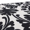 Essence Damask 2pc Outdoor Seat Cushion Set - Black/White Floral - Pillow Perfect - 4 of 4