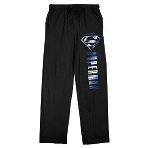 Superman Classic Logo Men's Black Graphic Sleep Pants - 1 of 4