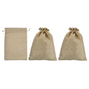 Unique Bargains Durable Large Capacity Coin Sacks Bag with Drawstring 3 Pcs - 1 of 4