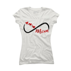 Junior's Design By Humans Forever Mom Hearts By Semir T-Shirt - 1 of 2