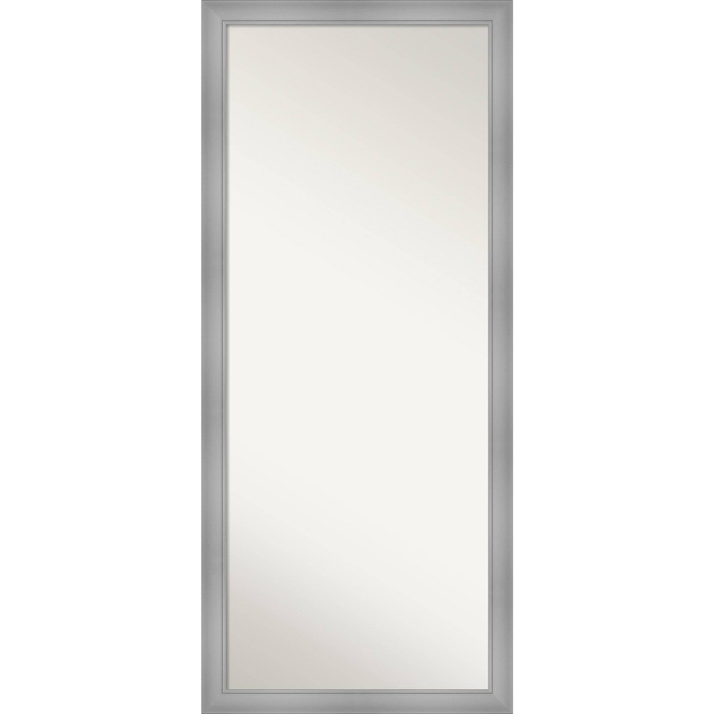 Photos - Wall Mirror 28" x 64" Non-Beveled Flair Polished Nickel Full Length Floor Leaner Mirro