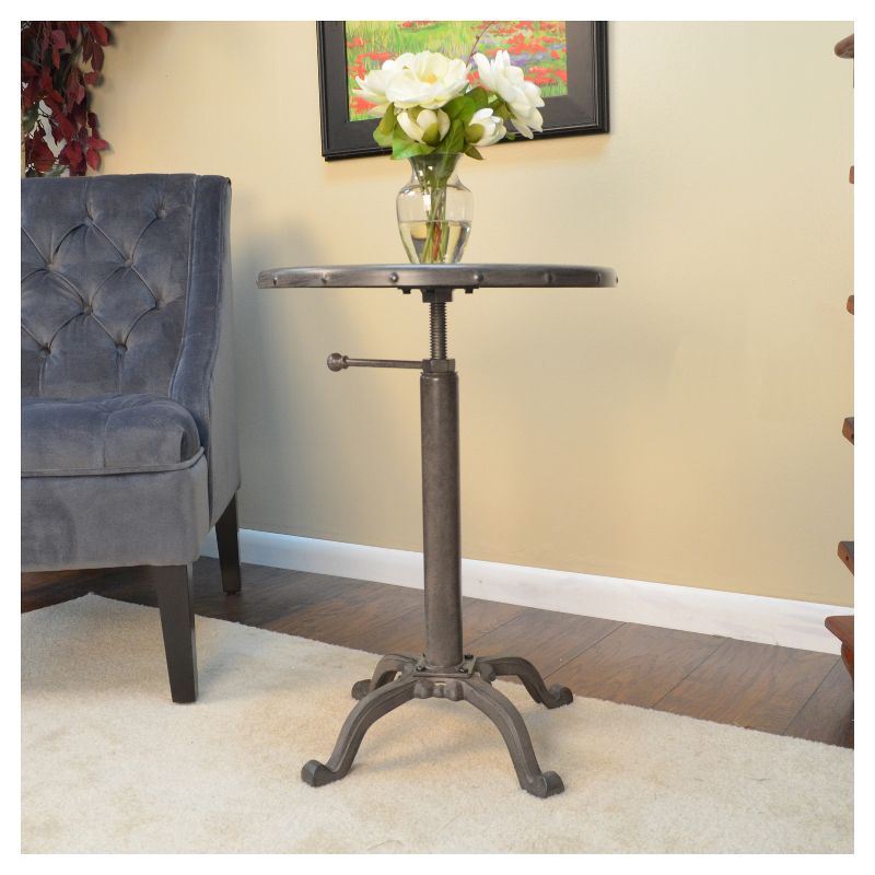 Oslin Restoration Adjustable Accent Table - Industrial - Carolina Chair and Table, 3 of 5