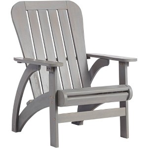 Teal Island Designs Dylan Gray Wash Wood Adirondack Chair - 1 of 4