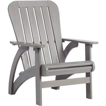 Teal Island Designs Dylan Gray Wash Wood Adirondack Chair
