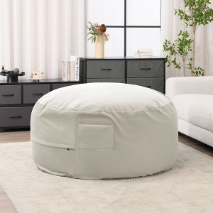 TUYOHW Bean Bag Chair with Removable Washable Cover, Side Pocket & Carry Handle, Oversized Lounger, Easy Clean Design - 1 of 4