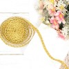 Gimp Braid Trim, 3 Yards 0.3 inch Metallic Woven Trim, Sewing DIY Craft Braid Ribbon for Hat Headband Costume Garment Decor Accessory - 2 of 4