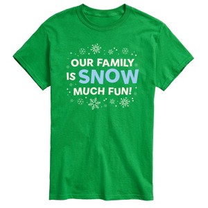 Men's - Instant Message - Family Snow Much Fun Short Sleeve Graphic T-Shirt - 1 of 4