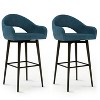 Vipbear Counter Height Swivel Barstools with Back Bar Stools Set of 2 Modern Upholstered for Kitchen Island,Dining Room,Home Bar - 2 of 4