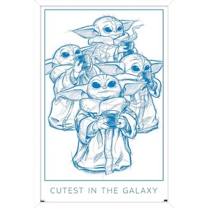 Trends International Star Wars: The Mandalorian: Grogu Moments - Cutest Framed Wall Poster Prints - 1 of 4