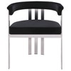 Meridian Furniture,Marcello Velvet Dining Chair, Set of 2 - 3 of 4