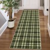 Washable Rug Modern Plaid Rug Non Slip Non Shedding Rug Low Pile Rugs Foldable Indoor Carpet for Living Room Bedroom Study Room Guest Room Playroom - 2 of 4