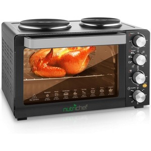 Multifunction Countertop Oven for Cooking with Rotisserie, Dual Hot Plates, 1400W, Easy Cleanup - 1 of 4