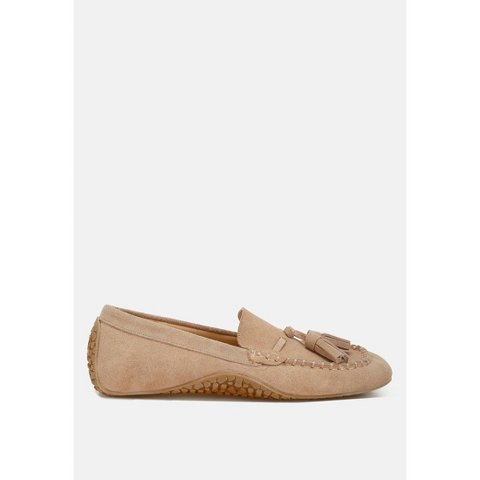 Женские туфли Rag & Co Womens Kipstar Suede Round Toe Tassel s Loafers 6