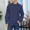BLUEMING Mens Polo Collar Long Sleeve Button Down Lightweight Casual Golf Sport Outdoor Pullover Sweatshirts - 3 of 4