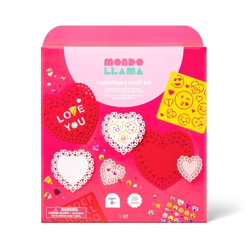 50 Sheets Of Valentine's Day Stickers In Pink Heart Shape