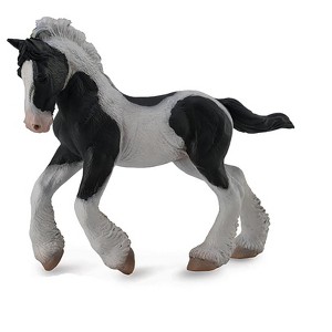 Breyer Animal Creations Breyer CollectA Series Black And White Piebald Gypsy Foal Model Horse - 1 of 1