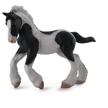 Breyer Animal Creations Breyer CollectA Series Black And White Piebald Gypsy Foal Model Horse