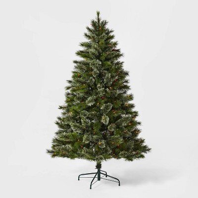 6ft Pre-lit Artificial Christmas Tree Virginia Pine Multicolored Lights - Wondershop™