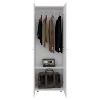 ORRD 2-Door Tall Wardrobe Cabinet 66.9"H, Bedroom, White - 3 of 4