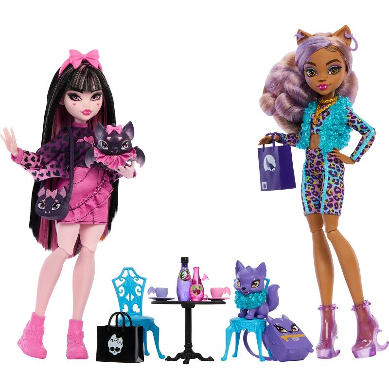 Monster High Faboolous Pets Draculaura and Clawdeen Wolf Fashion Dolls with Two Pets (Target Exclusive), 5 of 9