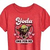 Women's - Star Wars - Valentine Yoda One For Me Short Sleeve Graphic T-Shirt - 2 of 4
