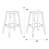 Set of 2 29" Lennon Saddle Backless Barstools - ACEssentials: Charcoal Steel Frame, Fixed Height - 4 of 4