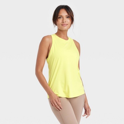 yellow racerback tank top