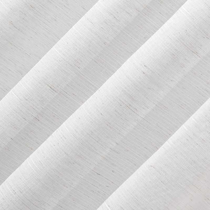Bethany Slub Textured Linen Blend Sheer Tie Top Curtain Panel - No. 918, 5 of 9