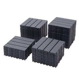 Dolonm 44-Pack 12"x12" Interlocking Deck Tiles for Outdoor & Indoor Use – Waterproof, Durable, Easy Install for Patio, Pool, Balcony - 1 of 4
