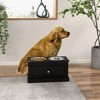 DSVIMOY Large Elevated Dog Bowls with Storage Drawer Containing 11L Capacity, Raised Dog Bowl Stand, Black, 23.5"*11.8"*12.3" - 2 of 4